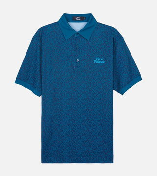 Fore Fellows Blue Leopard Polo