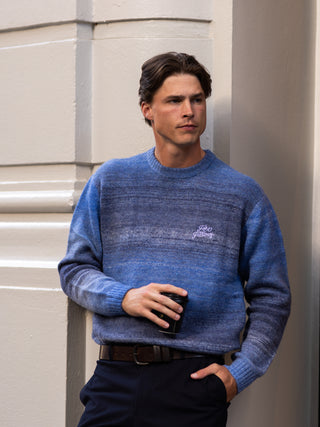 Mohair Gradient Knit Sweater