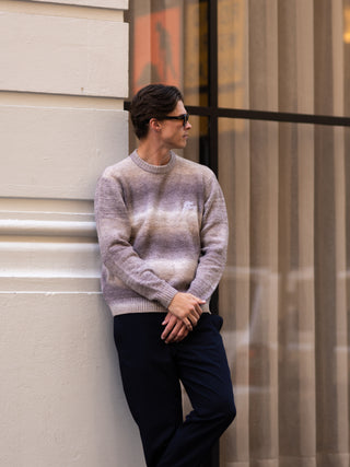 Mohair Gradient Knit Sweater