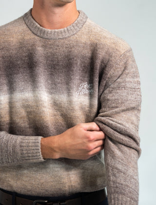 Mohair Gradient Knit Sweater
